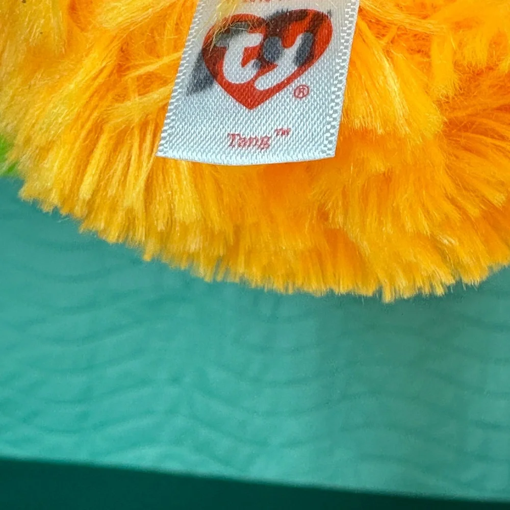 Ty Frizzys Tang orange and yellow monster plush toy - Picture 6 of 7